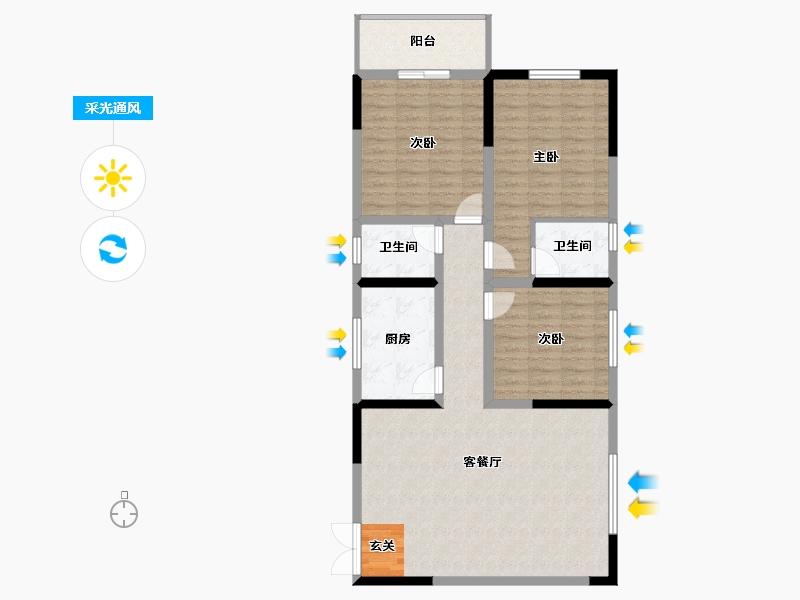 河南省-平顶山市-宏升国际-102.52-户型库-采光通风