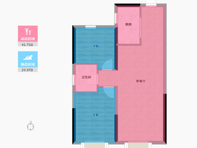 吉林省-长春市-碧桂园星钻-56.23-户型库-动静分区