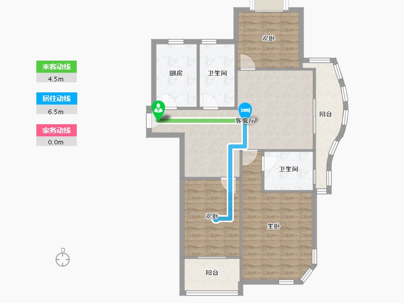 江苏省-南通市-富都豪园-99.05-户型库-动静线