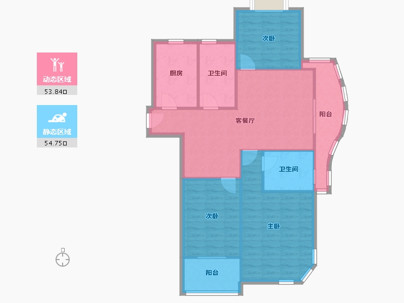 江苏省-南通市-富都豪园-99.05-户型库-动静分区