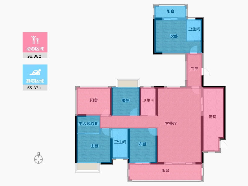 广东省-阳江市-御景豪园-147.02-户型库-动静分区