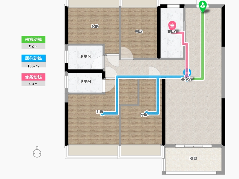 河南省-驻马店市-碧桂园・清月湾-120.00-户型库-动静线