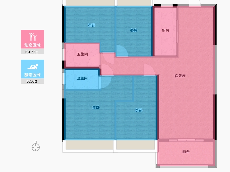 河南省-驻马店市-碧桂园・清月湾-120.00-户型库-动静分区