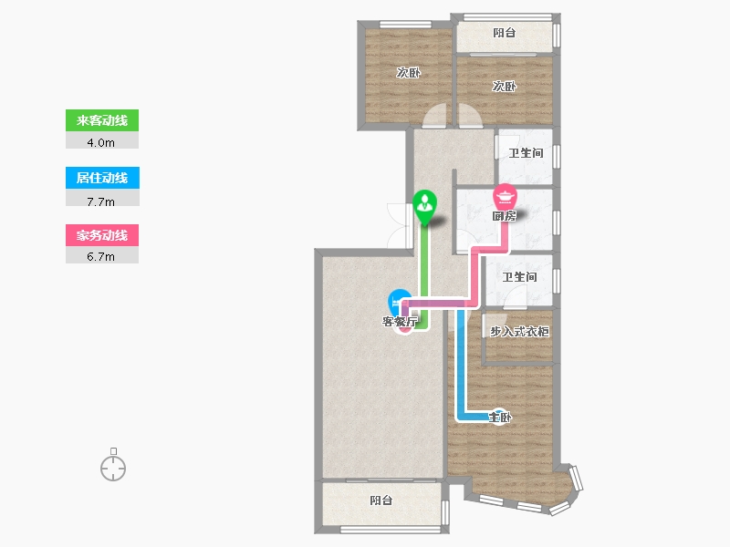 安徽省-合肥市-蓝光半岛公馆-100.36-户型库-动静线