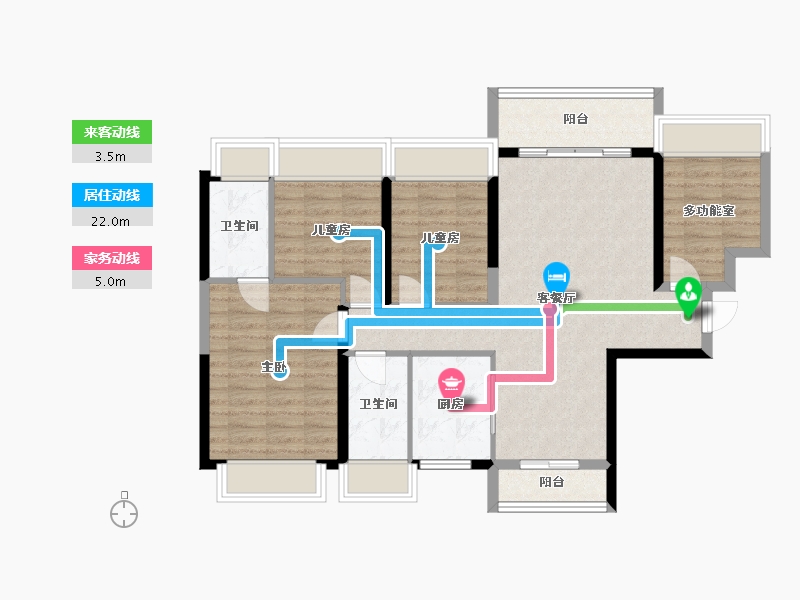 广东省-清远市-碧桂园・山湖城-92.06-户型库-动静线