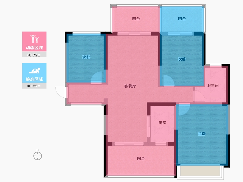 青海省-海南藏族自治州-幸福汇-90.00-户型库-动静分区