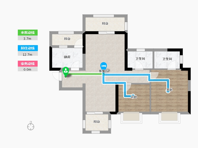 贵州省-贵阳市-中天金融城国际社区-77.19-户型库-动静线