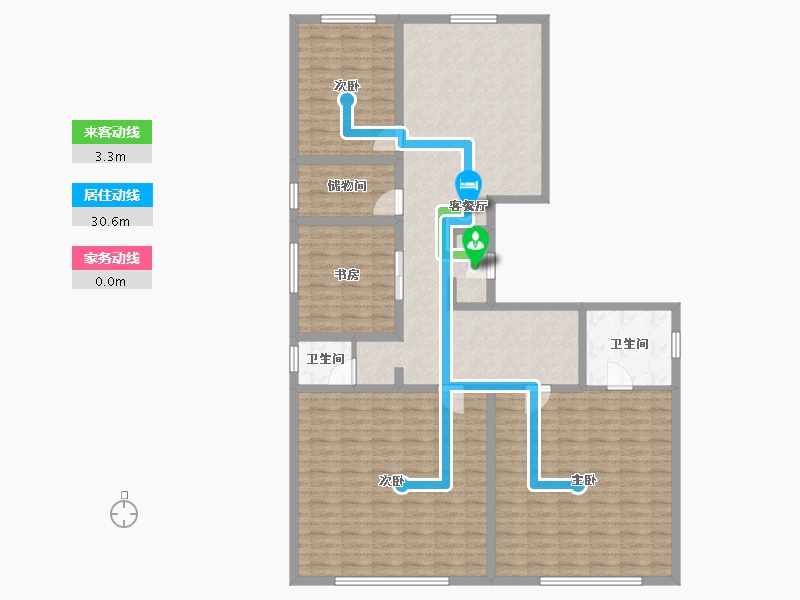 甘肃省-兰州市-天居锦河丹堤-145.49-户型库-动静线