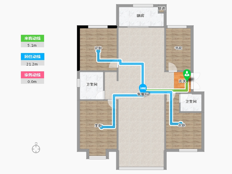 宁夏回族自治区-固原市-景园盛世华都-127.00-户型库-动静线