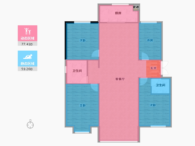 宁夏回族自治区-固原市-景园盛世华都-127.00-户型库-动静分区