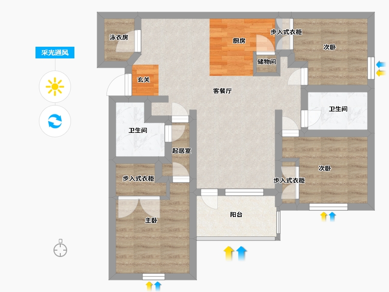 Florida-Pasco-Trinity Exchange-63.81-户型库-采光通风