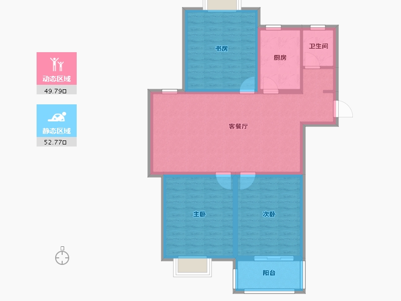 江苏省-盐城市-华兴水岸华庭-92.21-户型库-动静分区