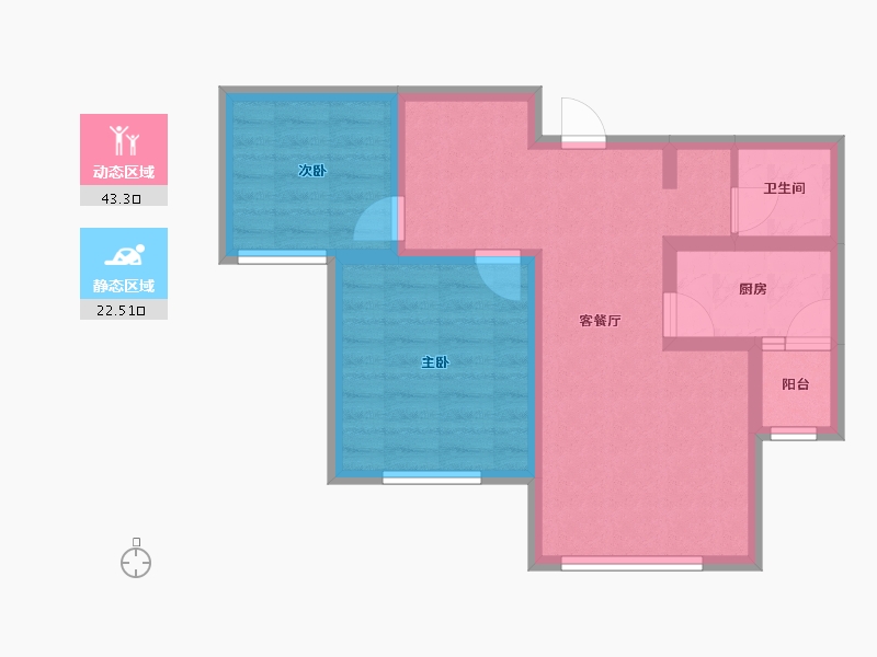 河北省-张家口市-西泽园北区二期-57.54-户型库-动静分区