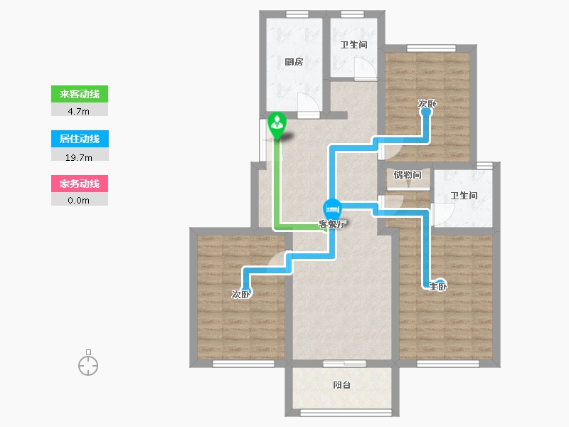 江苏省-常州市-新城东苑-95.98-户型库-动静线