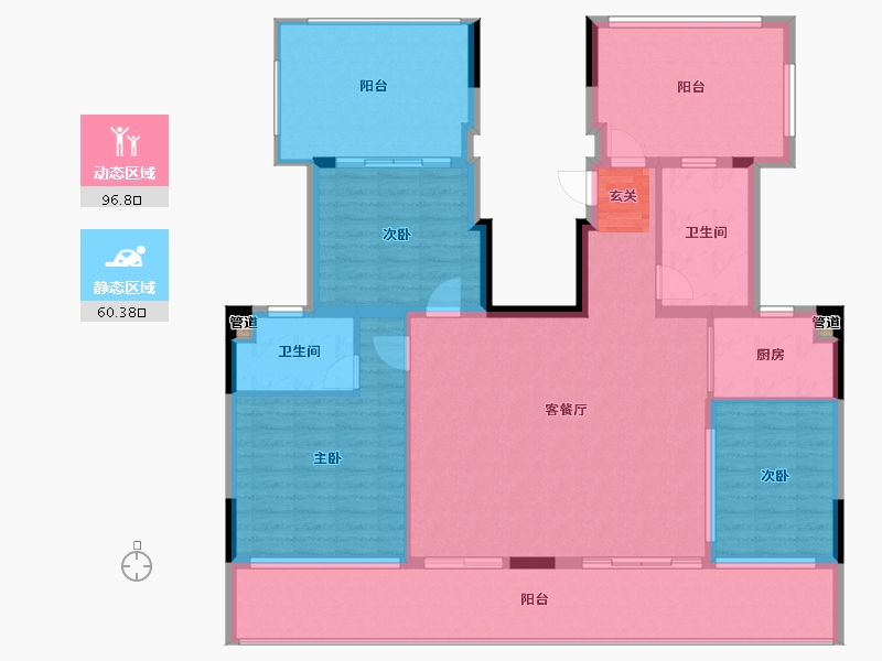 福建省-漳州市-李白的院子-144.38-户型库-动静分区