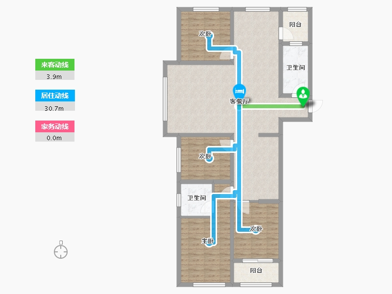 山东省-淄博市-博山春趣园-111.30-户型库-动静线