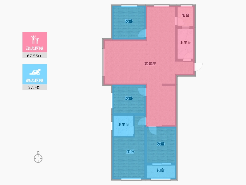 山东省-淄博市-博山春趣园-111.30-户型库-动静分区