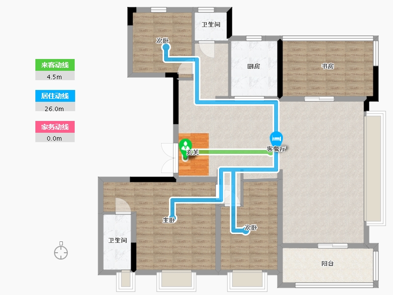 安徽省-合肥市-龙湖・天境-131.85-户型库-动静线