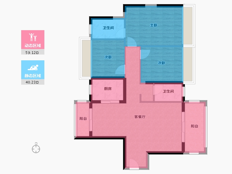 广东省-肇庆市-中源誉峰-89.14-户型库-动静分区