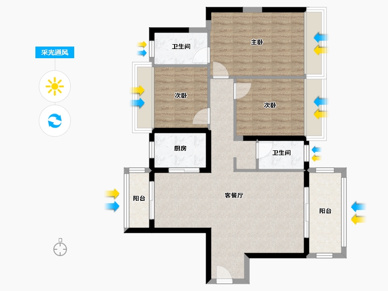 广东省-肇庆市-中源誉峰-89.14-户型库-采光通风