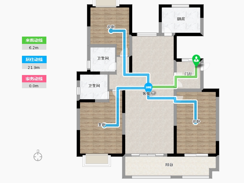 江苏省-盐城市-悦龙湾-119.99-户型库-动静线