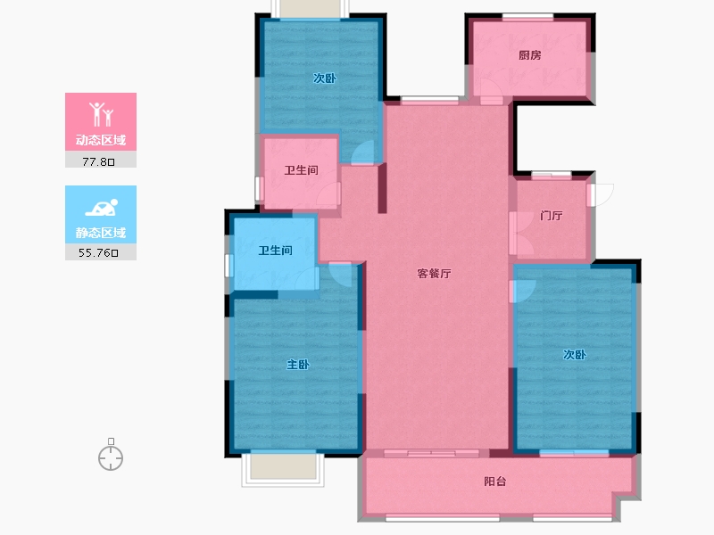 江苏省-盐城市-悦龙湾-119.99-户型库-动静分区