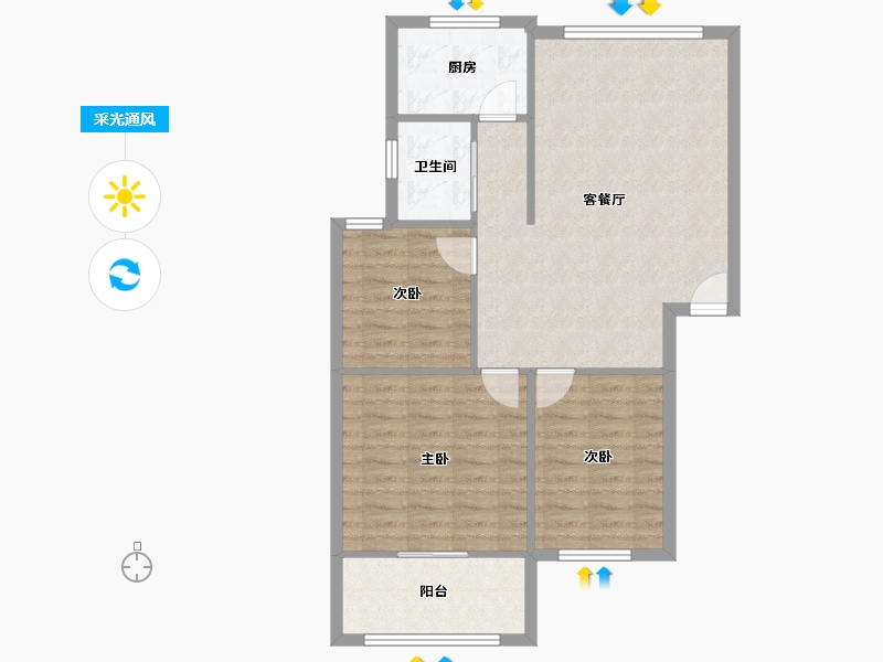 福建省-厦门市-前埔北区一里-82.15-户型库-采光通风