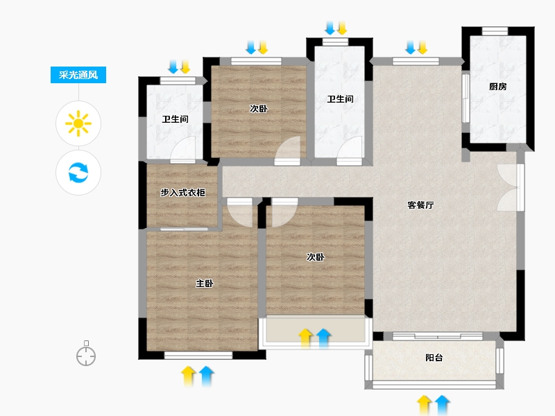 山东省-济南市-北纬37°-96.52-户型库-采光通风