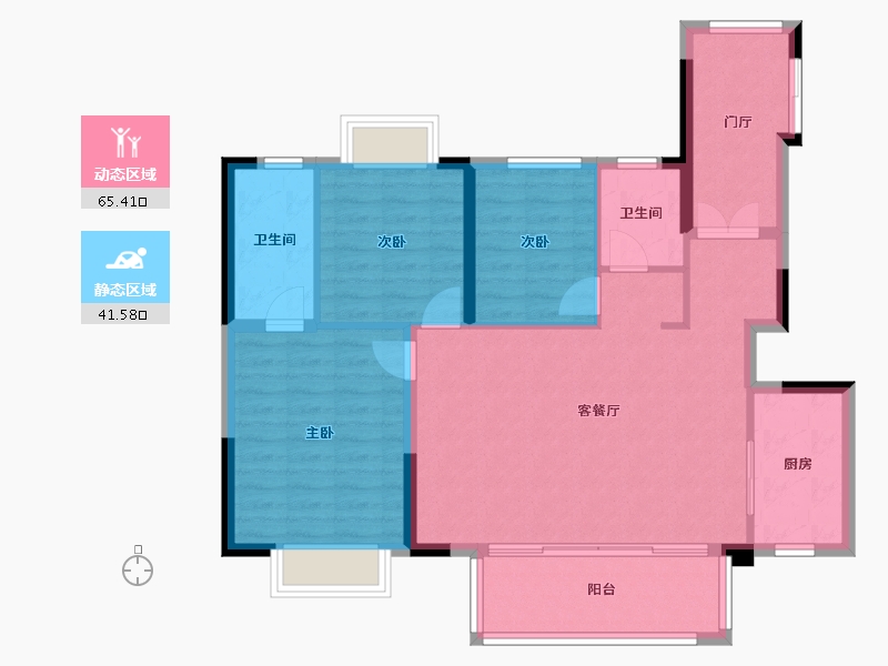 四川省-成都市-新城金樾澜湾名邸-97.06-户型库-动静分区