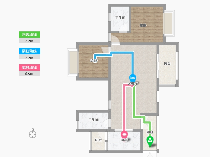 四川省-成都市-喜悦美麓-79.67-户型库-动静线