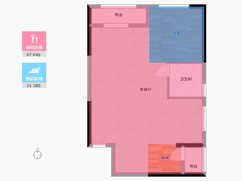 广东省-深圳市-京基御景珑庭-61.89-户型库-动静分区