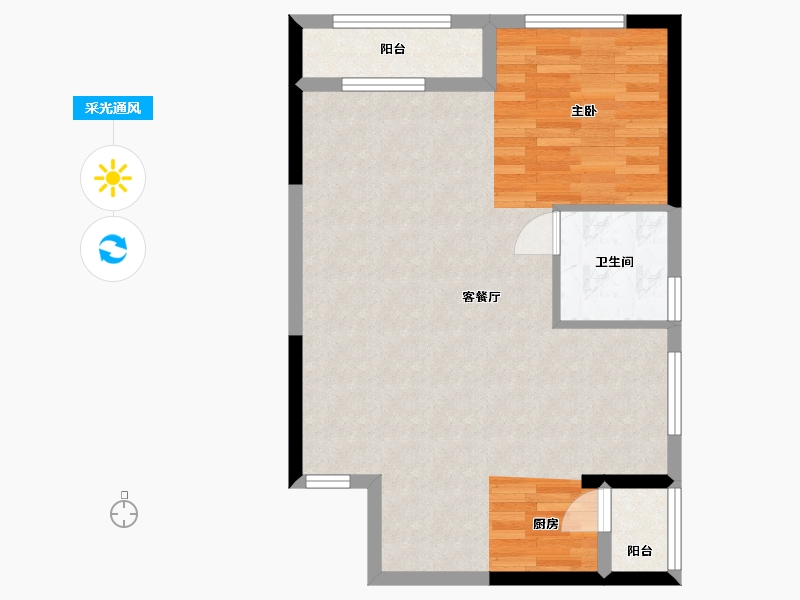 广东省-深圳市-京基御景珑庭-61.89-户型库-采光通风