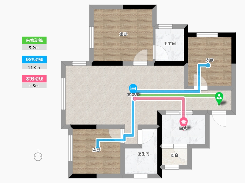 四川省-南充市-阳光天朗-62.80-户型库-动静线