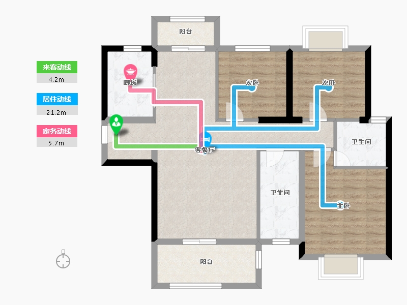 福建省-泉州市-源昌中央公园-92.00-户型库-动静线