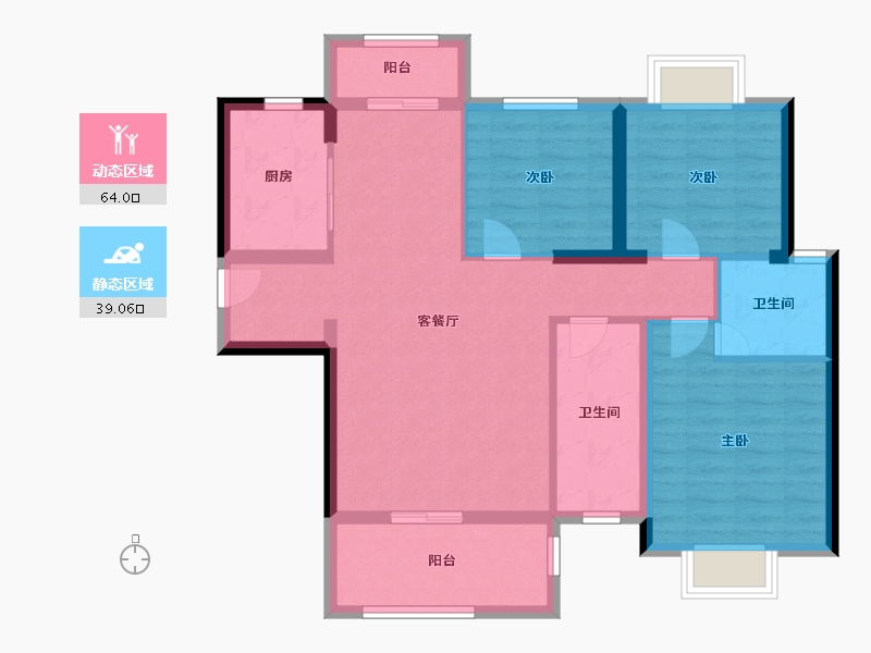 福建省-泉州市-源昌中央公园-92.00-户型库-动静分区