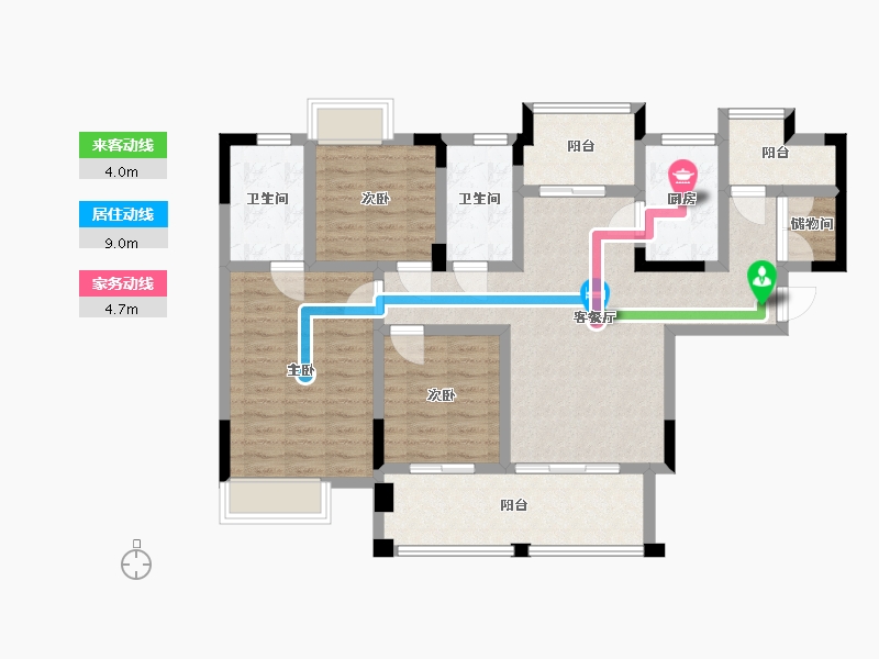 四川省-成都市-绿岛筑-98.00-户型库-动静线