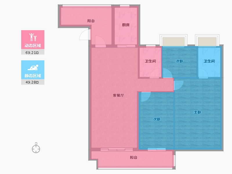 江苏省-淮安市-建华玖龙湾成果-107.51-户型库-动静分区