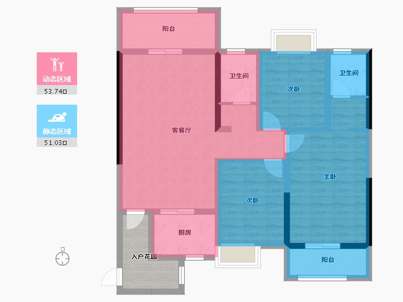 湖南省-郴州市-生源公馆-98.61-户型库-动静分区