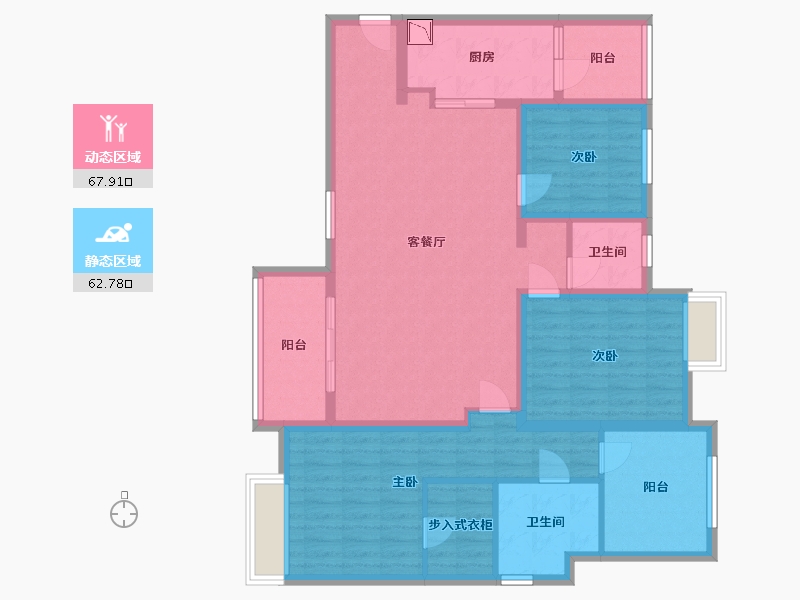 四川省-成都市-水岸华府-116.36-户型库-动静分区