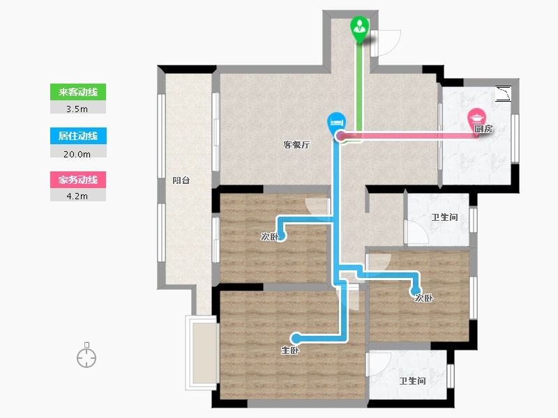 江苏省-徐州市-绿地工润・和平壹号-92.01-户型库-动静线