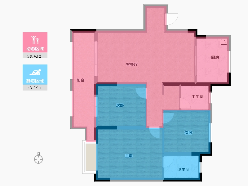 江苏省-徐州市-绿地工润・和平壹号-92.01-户型库-动静分区