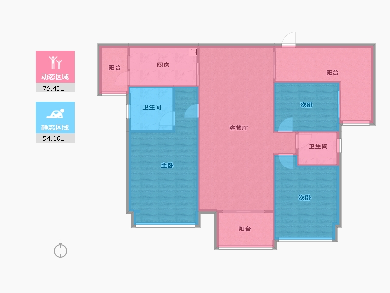 湖南省-长沙市-金色溪泉湾-122.99-户型库-动静分区