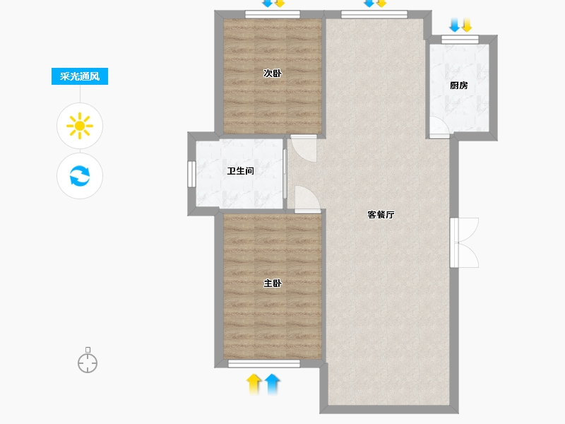 黑龙江省-齐齐哈尔市-盛翔新城-78.29-户型库-采光通风