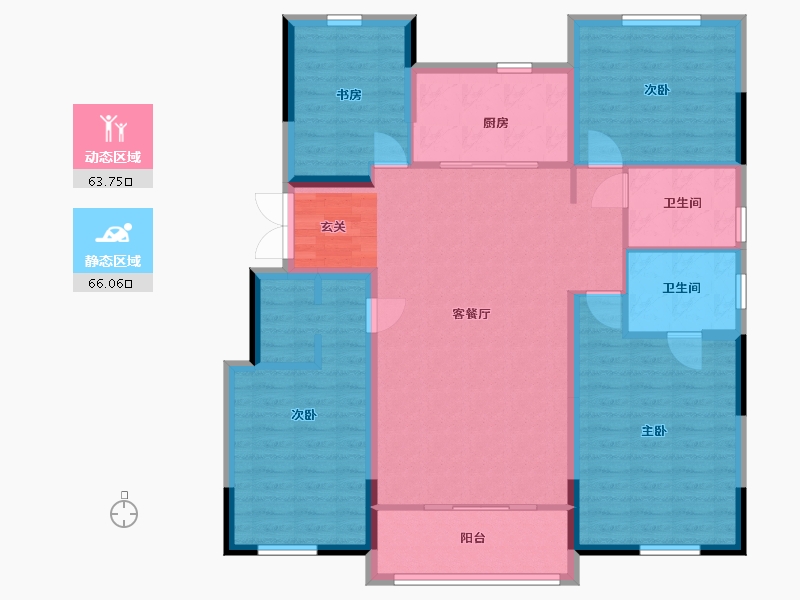 浙江省-宁波市-金隅大成郡一期-117.60-户型库-动静分区