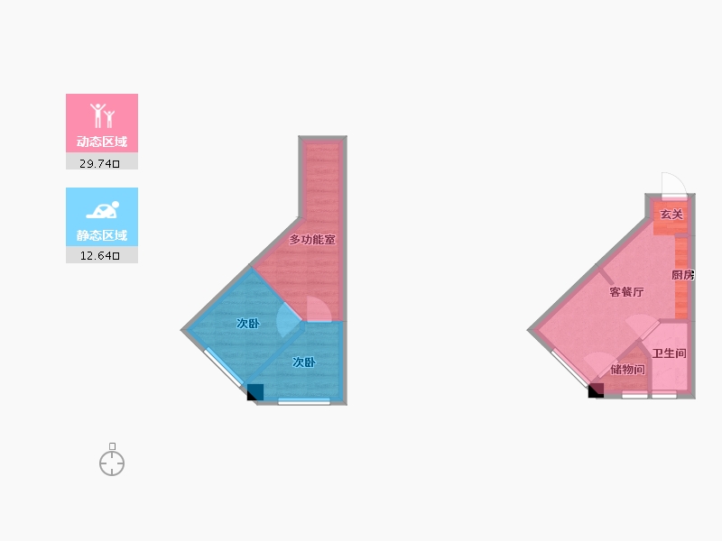 浙江省-宁波市-荣安西溪里-36.39-户型库-动静分区