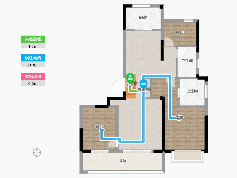 浙江省-宁波市-金地华章-92.09-户型库-动静线