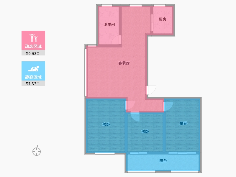 山东省-威海市-文登凉水湾小区-95.00-户型库-动静分区