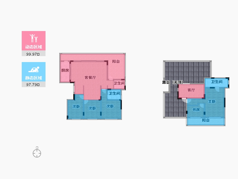 四川省-成都市-金辉新城半岛云著-229.94-户型库-动静分区