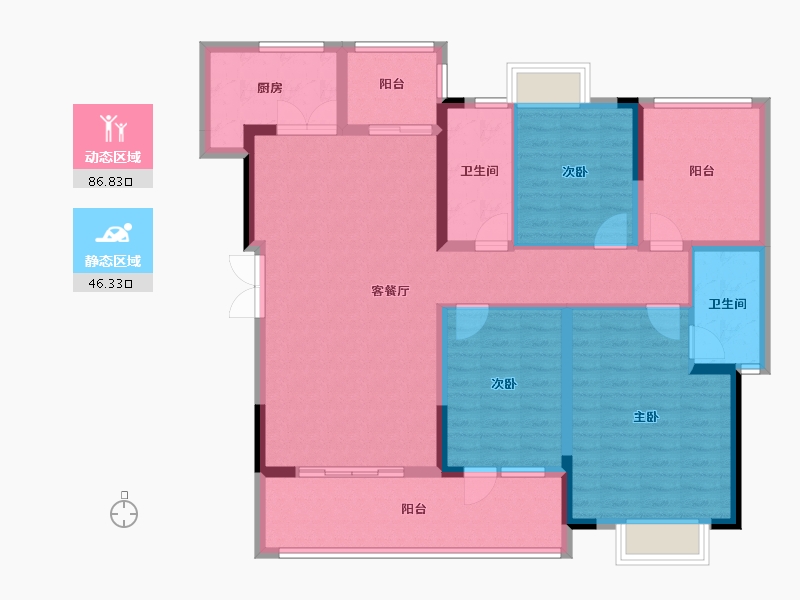 四川省-成都市-昌建.星悦城-119.65-户型库-动静分区