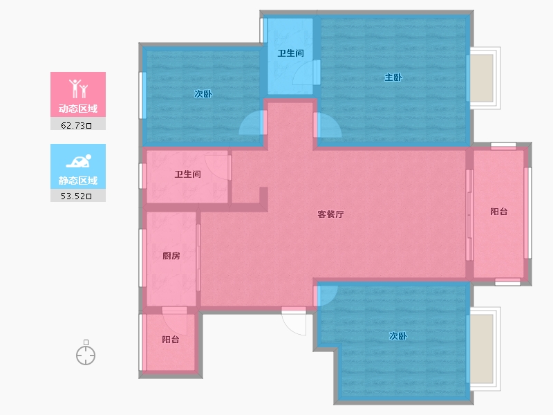 河南省-焦作市-丽景小区-103.86-户型库-动静分区